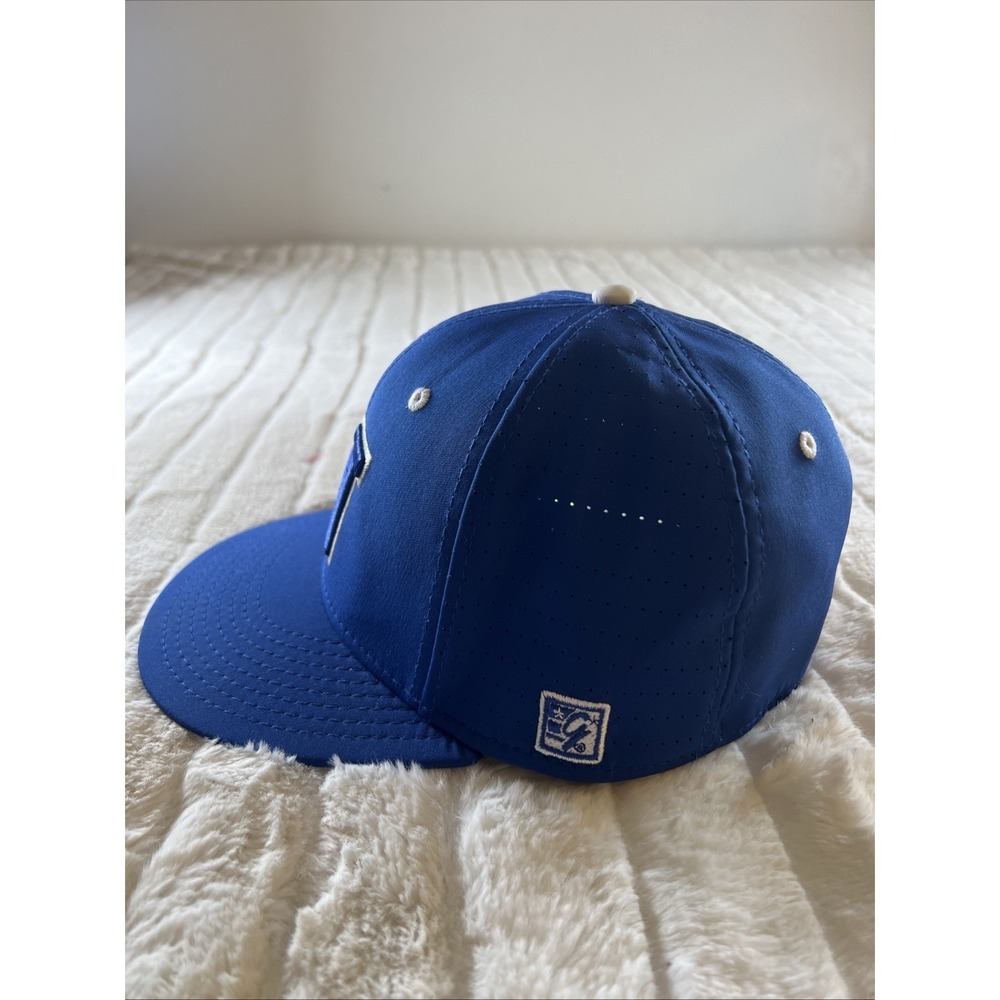 VTG The Game Pro Embroidered N Baseball Hat Fitted Blue White GP521 S Flex Fit - Picture 4 of 7